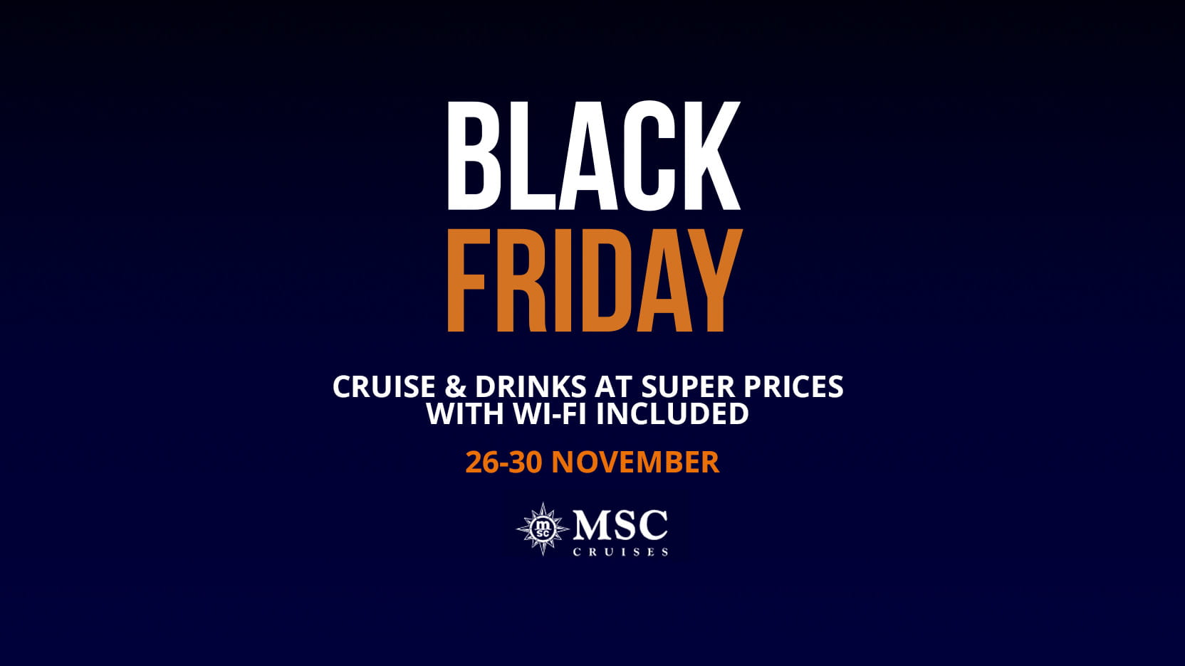 The cheapest cruise deals on Black Friday from MSC Cruises from 213 CAD including GST!