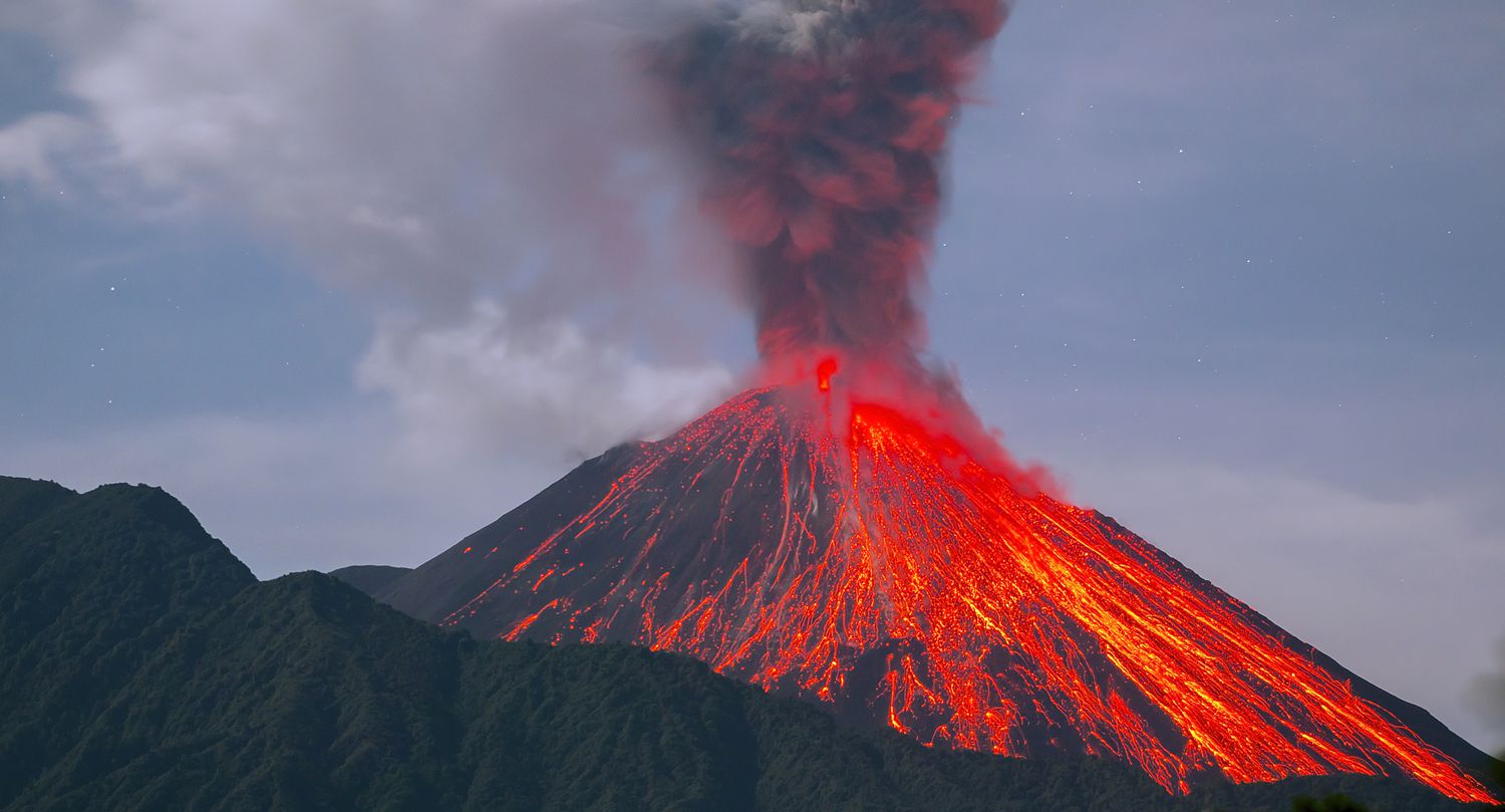 Top 10 most active volcanoes in the world.