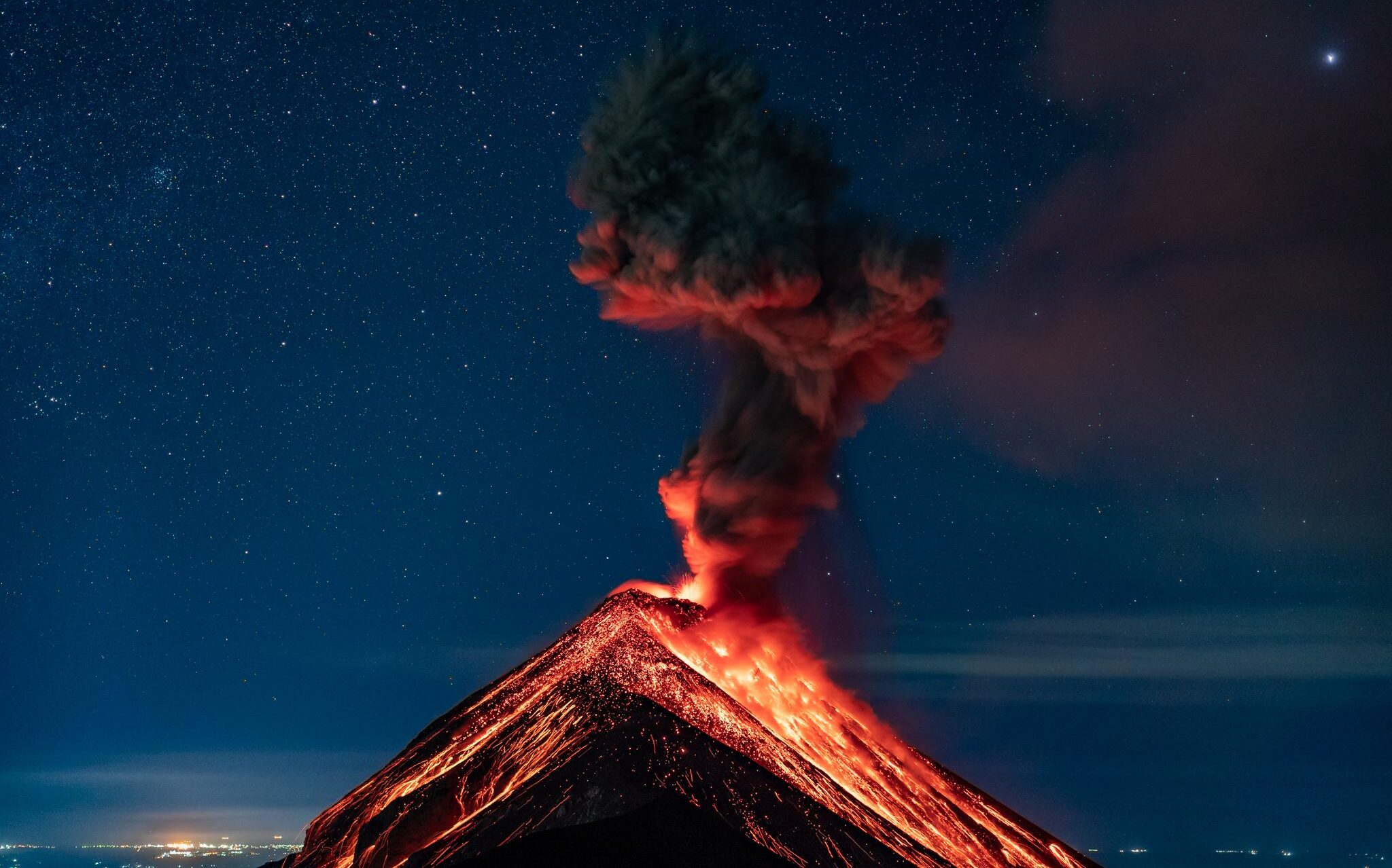 AAA! One-stop flights from Toronto (Hamilton) to Guatemala City (Fuego Volcano) for only 379 CAD round-trip including GST!